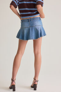 Virella Ruffle Denim Mini Skort Detail 6 - Altar'd State