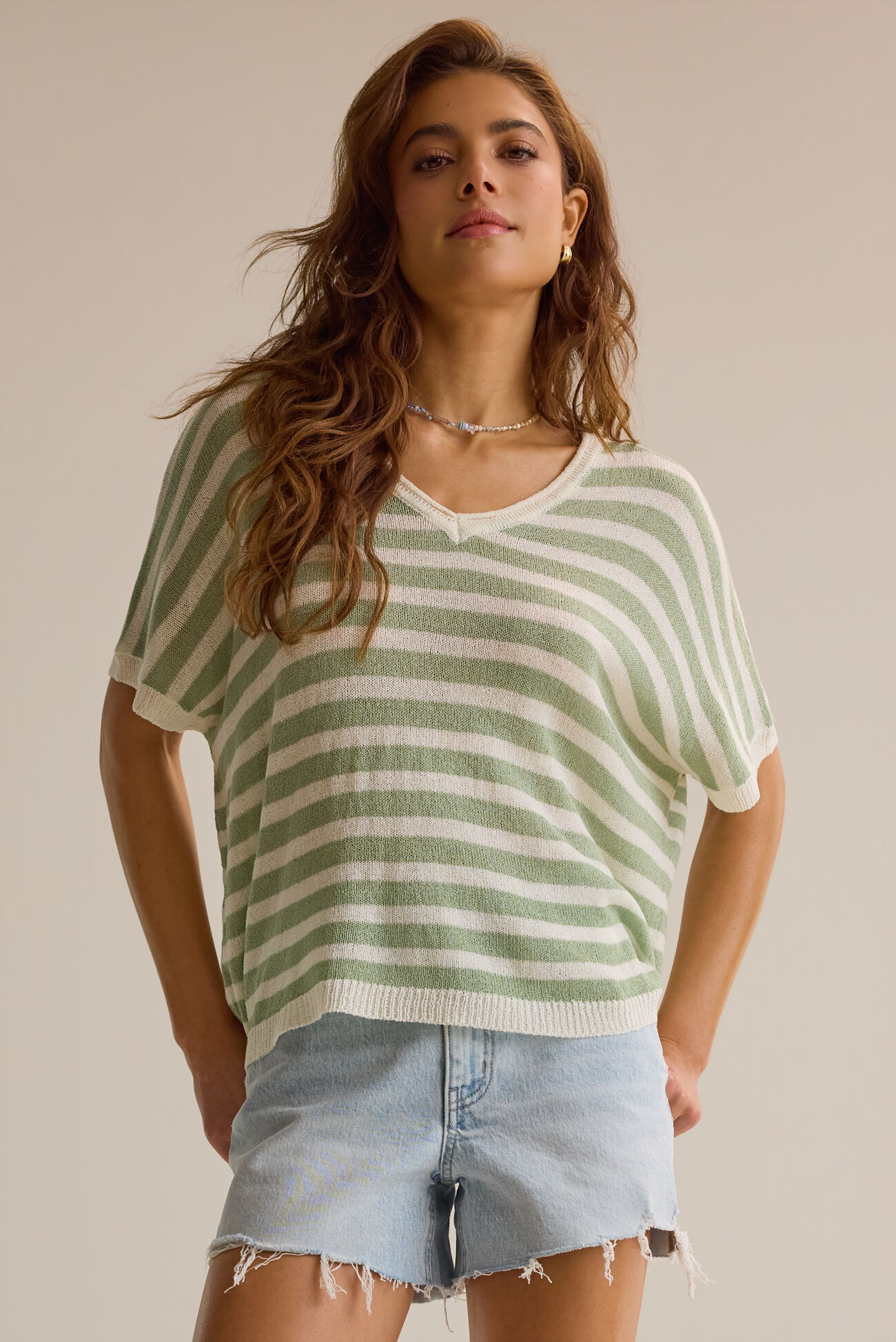 Arlo V-Neck Stripe Top