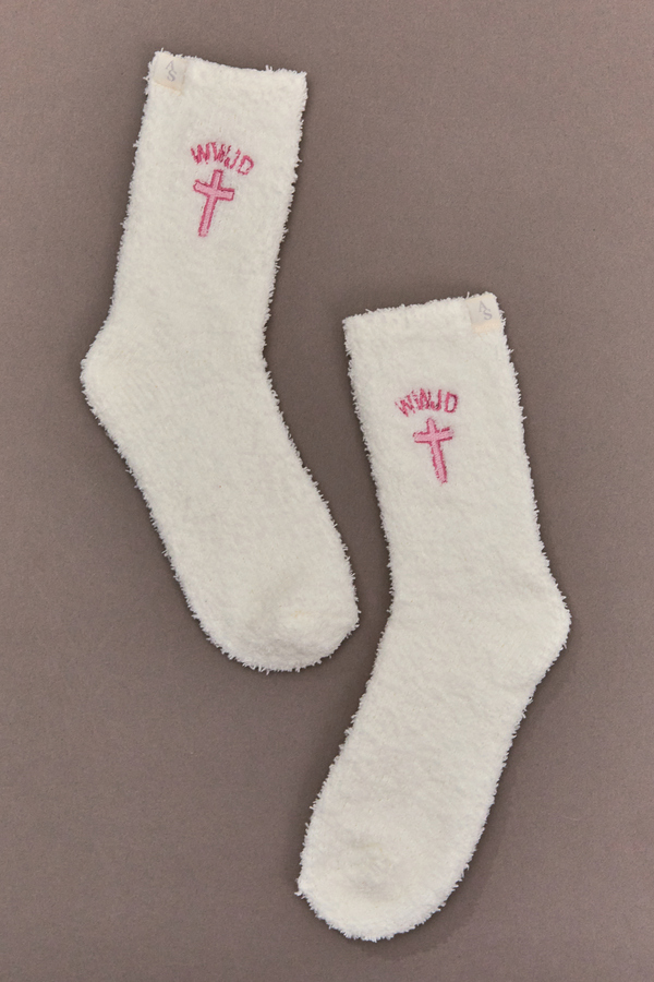 WWJD Fuzzy Socks - Altar'd State