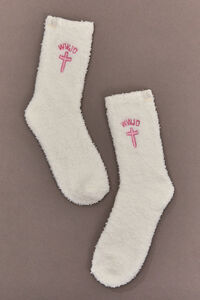 WWJD Fuzzy Socks - Altar'd State