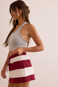 Overtime Striped Skort Detail 3 - Altar'd State