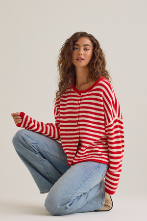 Madeline Striped Cardigan - Altar'd State - 