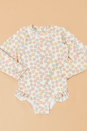 Sarah Long Sleeve Ruffle Butt Swimsuit - Altar'd State - 