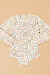 Sarah Long Sleeve Ruffle Butt Swimsuit Detail 2 - Altar'd State