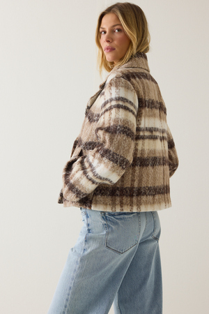 Ireland Plaid Short Coat - Altar'd State - 