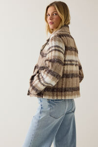 Ireland Plaid Short Coat Detail 6 - Altar'd State