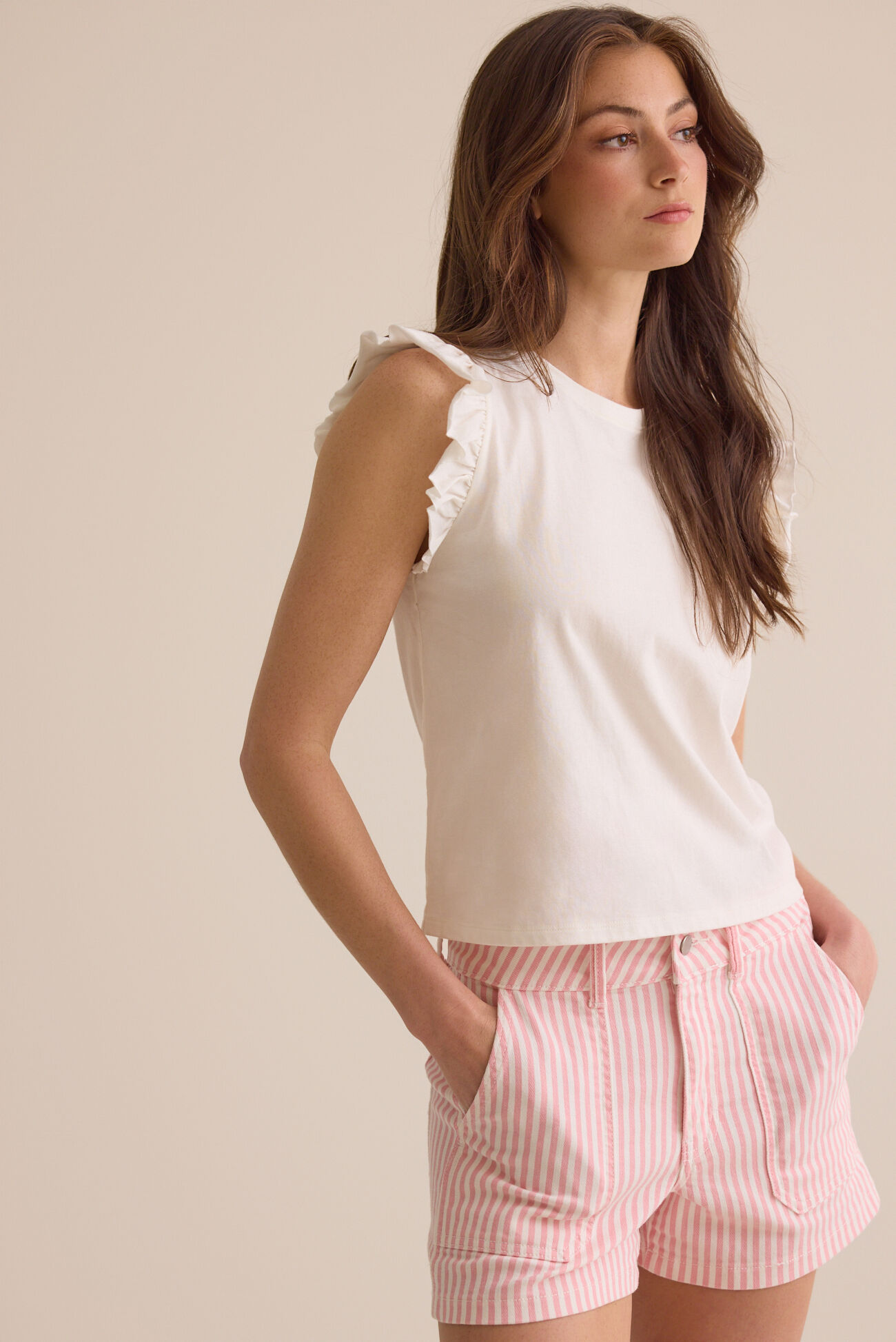 Elaine Ruffle Top