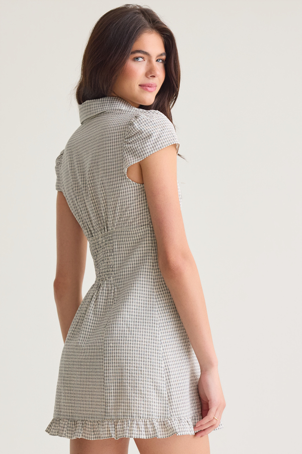 Hallee Plaid Mini Dress Detail 4 - Altar'd State