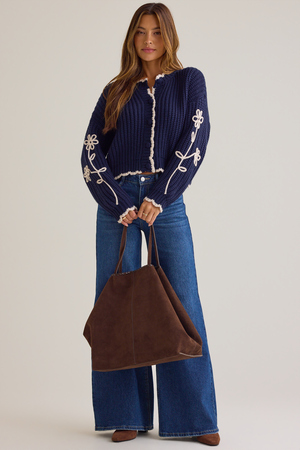 Vera Scallop Trim Button Cardigan - Altar'd State