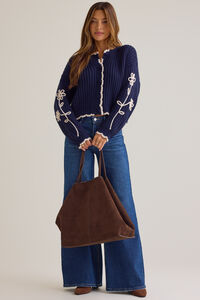 Vera Scallop Trim Button Cardigan - Altar'd State