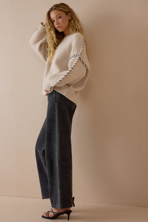Lesie Whipstitch Sweater - Altar'd State