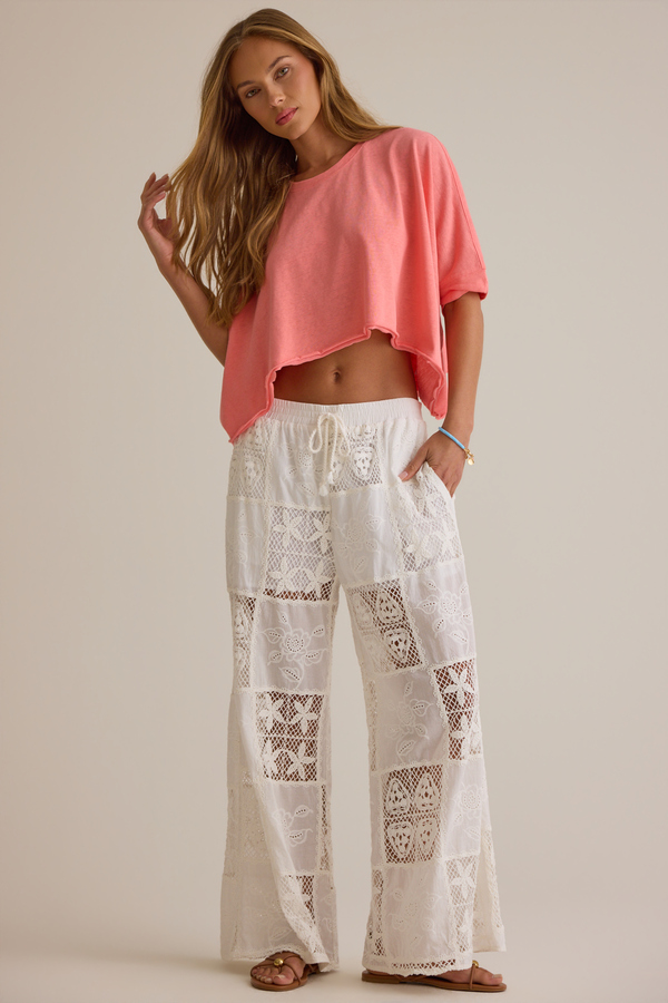 Hibiscus Patchwork Crochet Pant Detail 3 - Altar'd State