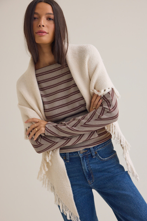 Sawyer Fringe Triangle Scarf - Altar'd State - 