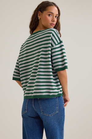 Nora Stripe Knit Top - Altar'd State - 