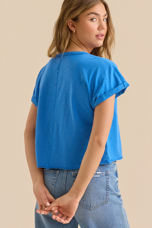 Demi Slub Roll Sleeve Tee - Altar'd State - 