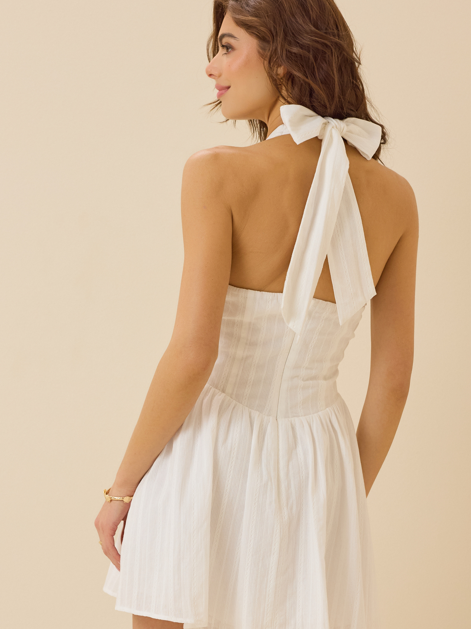 Tibbie Mini Dress in White | Altar'd State