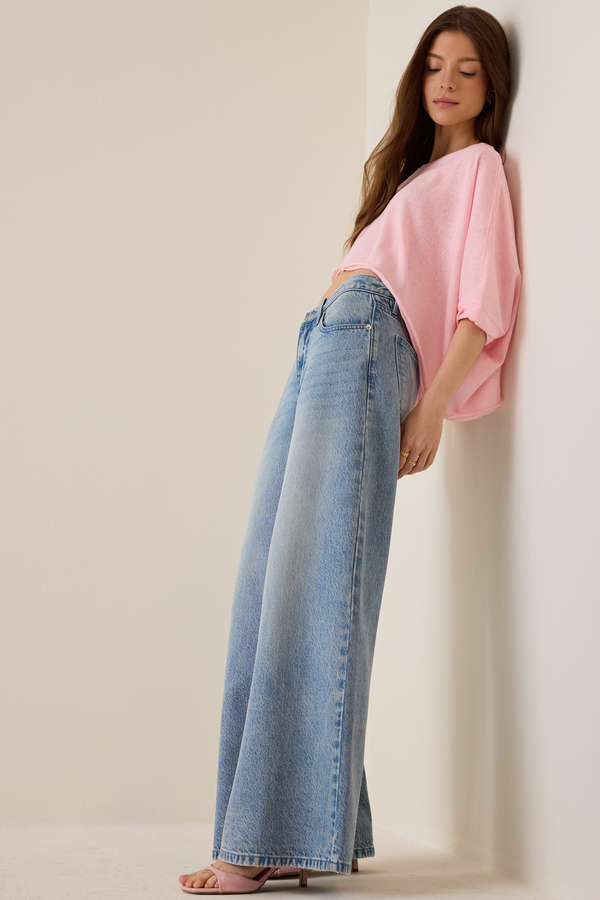 McKenna Oversized Boxy Crop Tee Detail 2 - Altar'd State