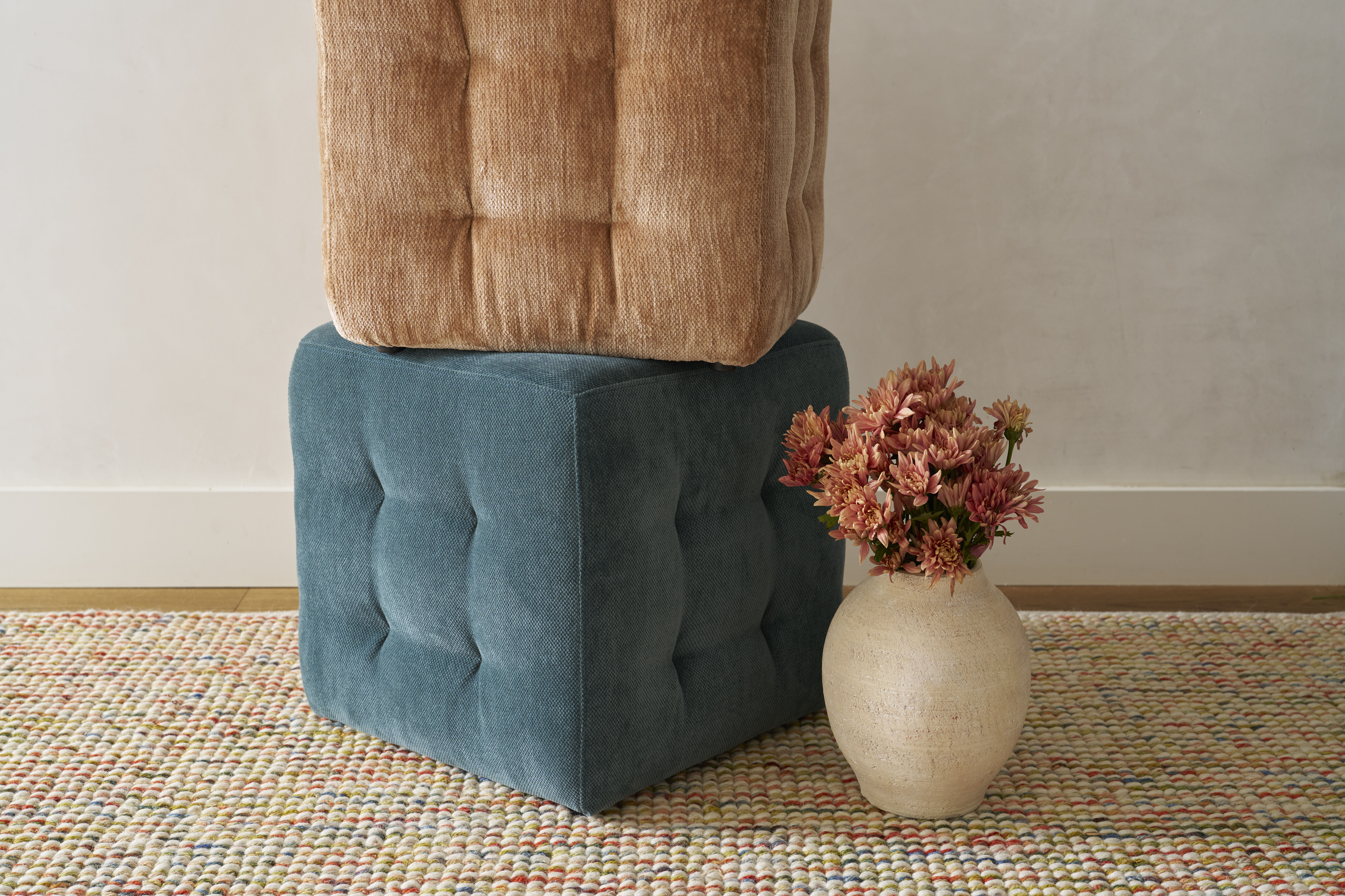 Skye Upholstered Ottoman Detail 7 - Altar'd State