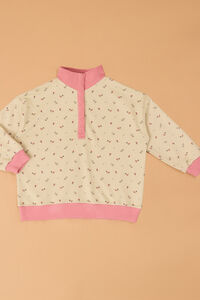 Ava Floral Half Snap Pullover Detail 4 - Altar'd State