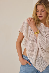 Larken Knit Poncho Detail 2 - Altar'd State