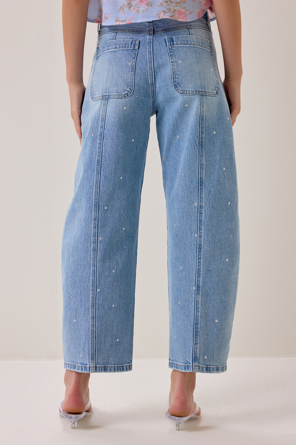 Mia Embellished Barrel Jean Detail 4 - Altar'd State