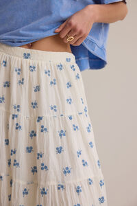 Jackie Embroidered Midi Skirt Detail 2 - Altar'd State