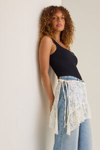 Becca Lace Ruffle Skirt Detail 3 - Altar'd State