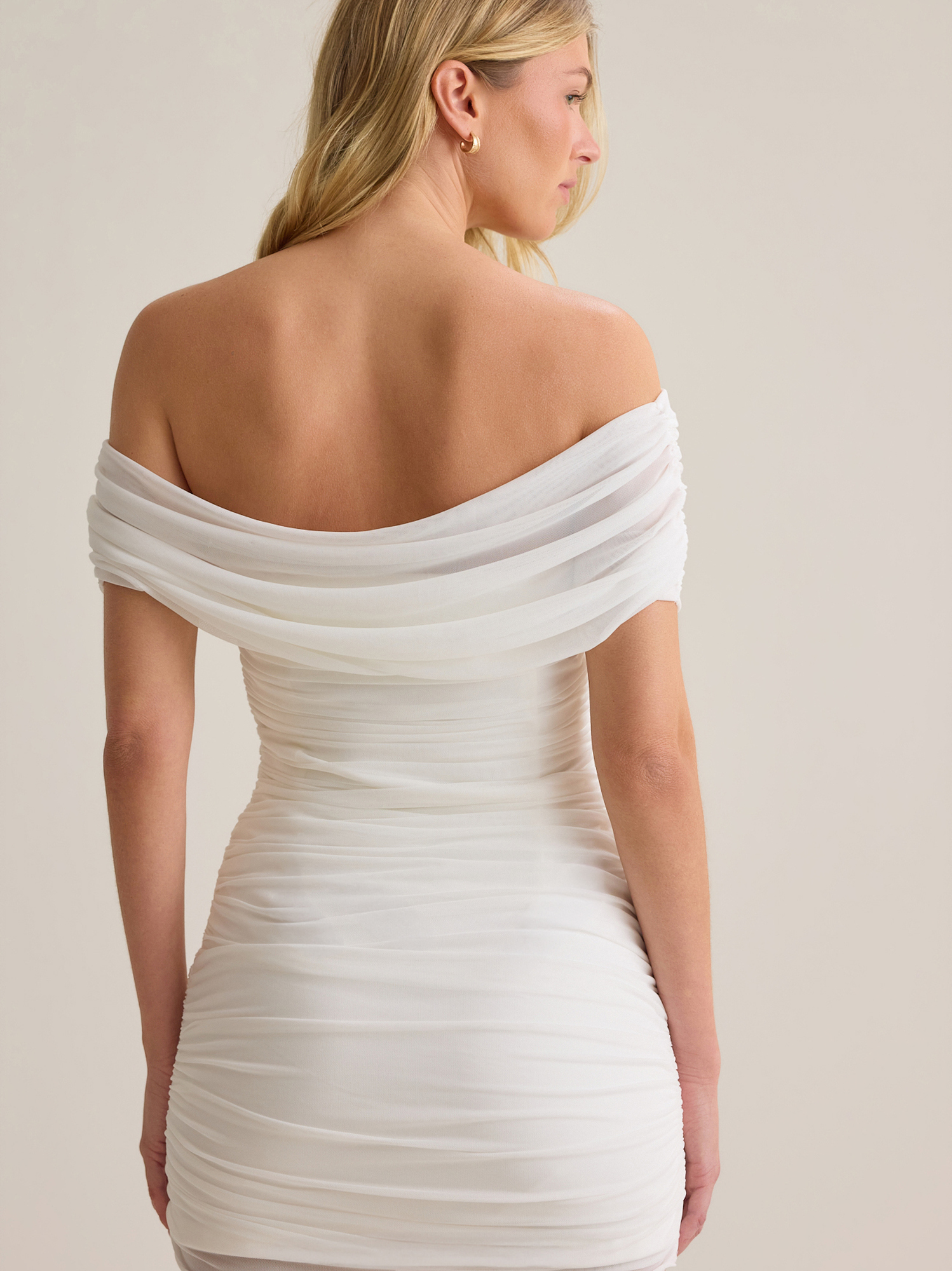 Serene One Shoulder Mini Dress in White | Altar'd State