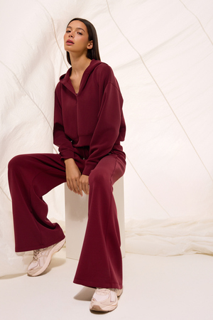 Supersoft Cropped V-Neck Hoodie - Altar'd State - 