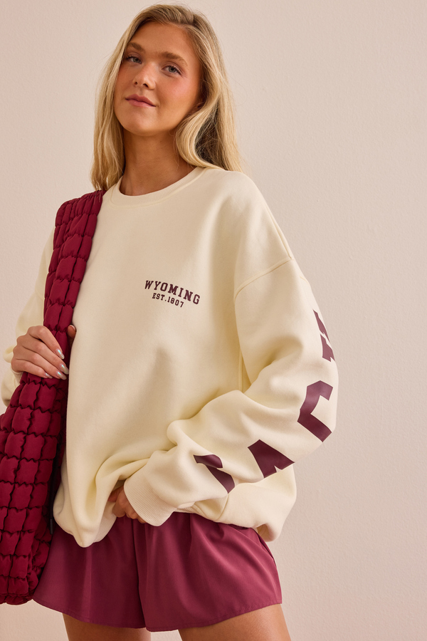 Jackson Hole Wyoming Oversized Pullover Detail 4 - Altar'd State