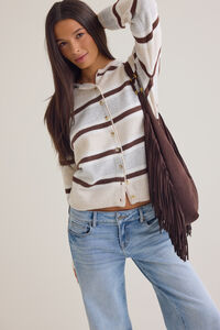 Toni Multi Stripe Button Cardigan Detail 2 - Altar'd State