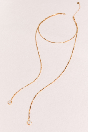 18K Pearl Knot Y Necklace - Altar'd State - 