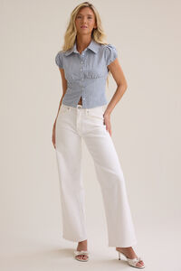 Bonnie Gingham Button Up Top Detail 3 - Altar'd State