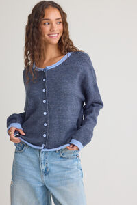 Kris Contrast Trim Button Cardigan Detail 5 - Altar'd State