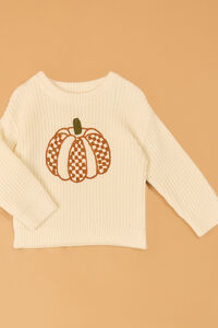 Charles Checkered Pumpkin Knit Sweater Detail 2 - Altar'd State