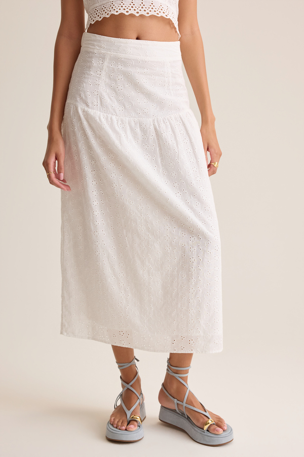Hayes Eyelet Midi Skirt Detail 2 - Altar'd State