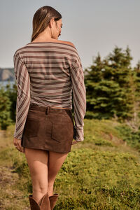 Vivienne Suede Mini Skirt Detail 4 - Altar'd State