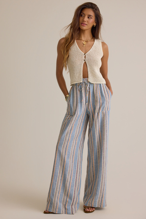 Rylen Stripe Linen Pant - Altar'd State - 