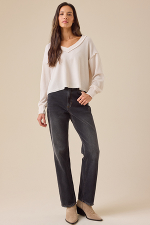 Layne Ribbed Top - Altar'd State - 