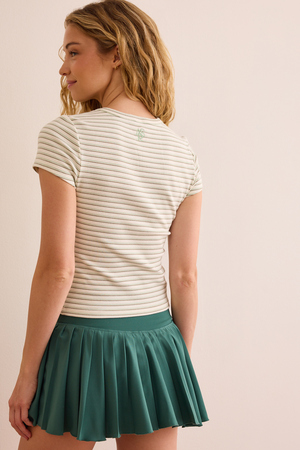 Varsity Stripe Baby Tee - Altar'd State - 
