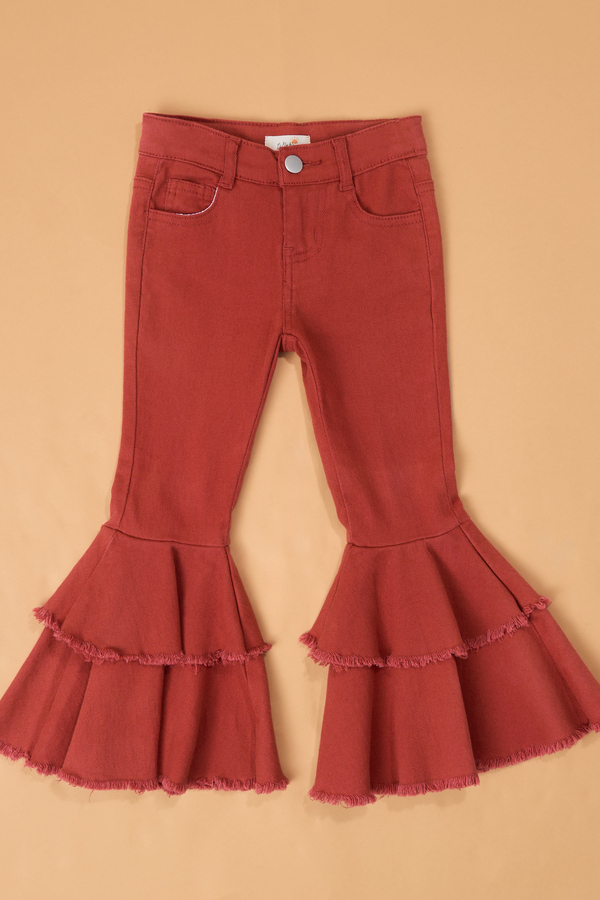 Morgan Tiered Ruffle Pants Detail 5 - Altar'd State