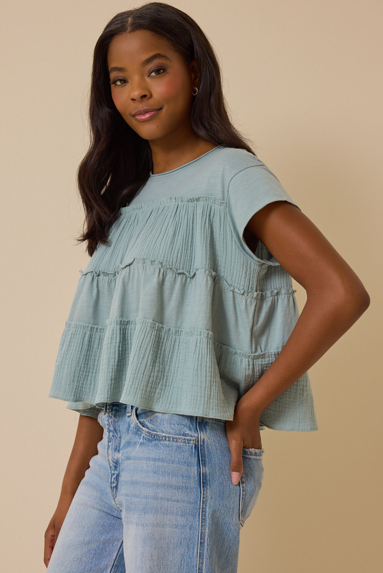 Nicole Ruffle Top