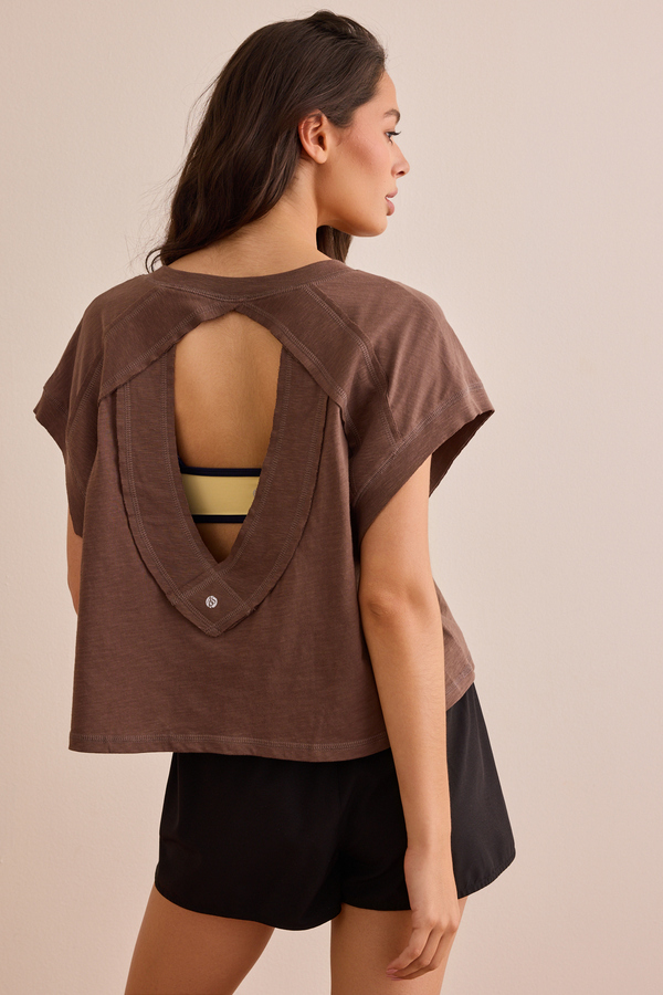 Overtime Open Back Tee Detail 2 - Altar'd State