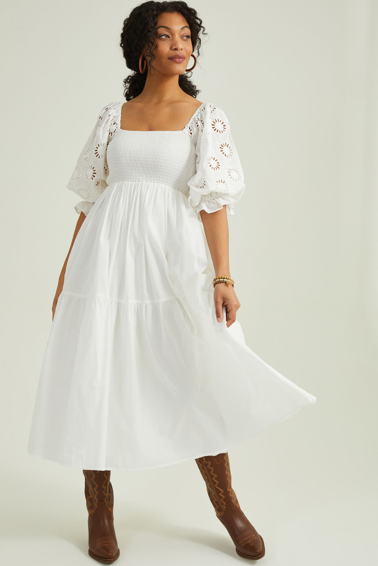 Altar'd State Reese Eyelet Sleeve Midi Dress at CoolSprings Galleria in  Franklin, TN