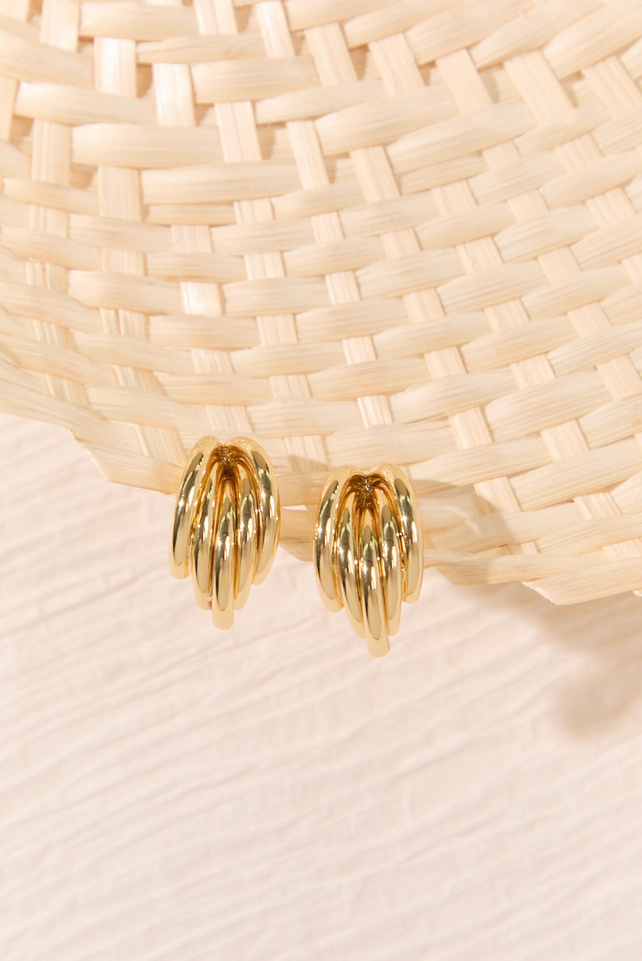Gold Five Layer Hoop