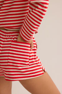 Reese Stripe Lounge Short Detail 5 - Altar'd State
