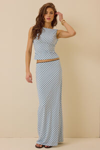 Priscilla Polka Dot Maxi Skirt Detail 3 - Altar'd State