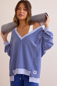 Weekend Stripe V-Neck Detail 3 - Altar'd State