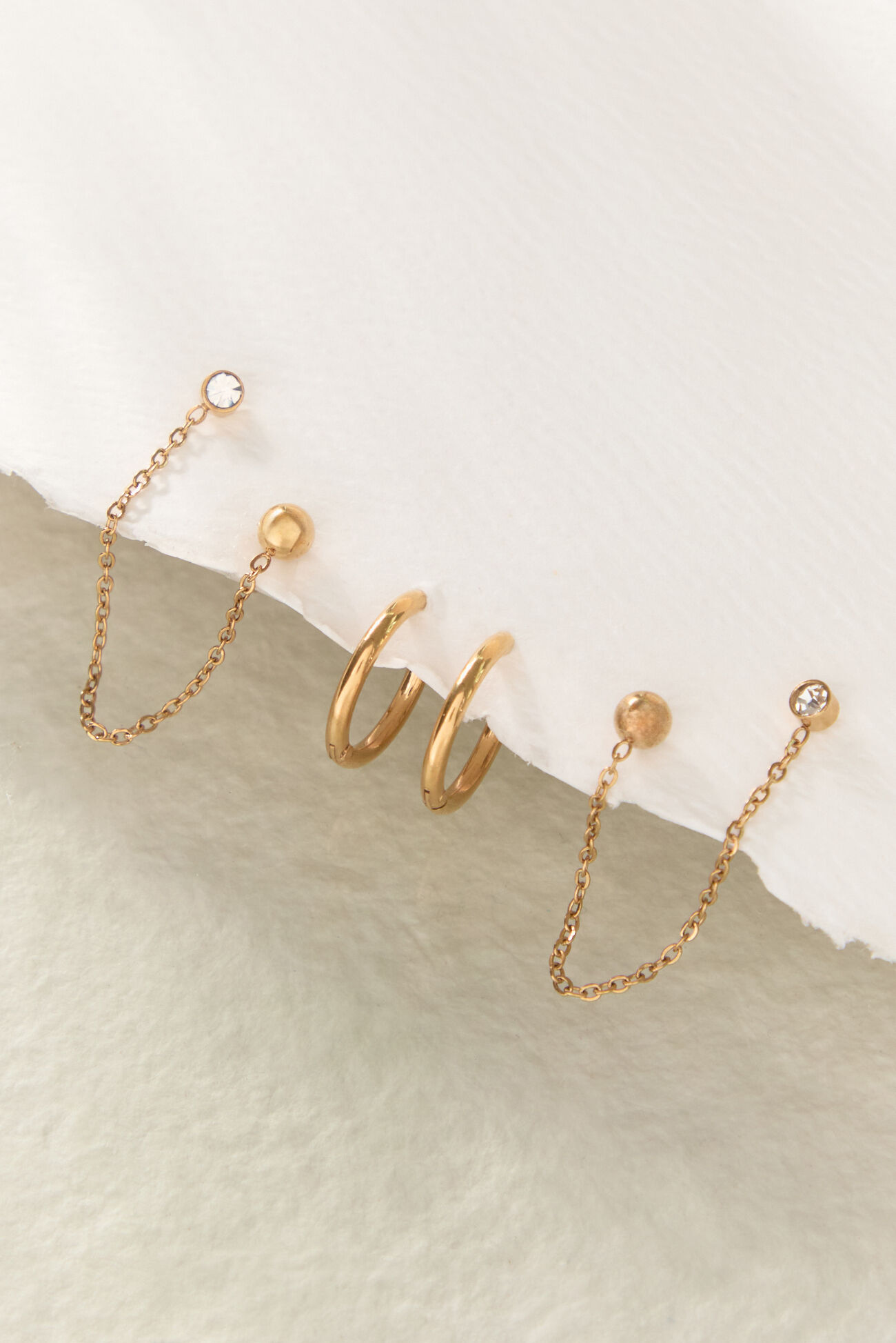 Mila Chain Crawler Hoop Set