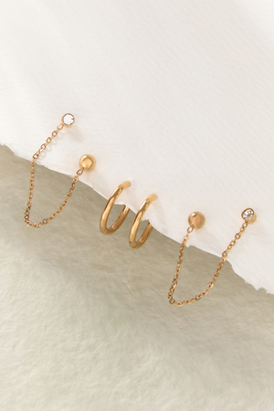 Mila Chain Crawler Hoop Set - Altar'd State